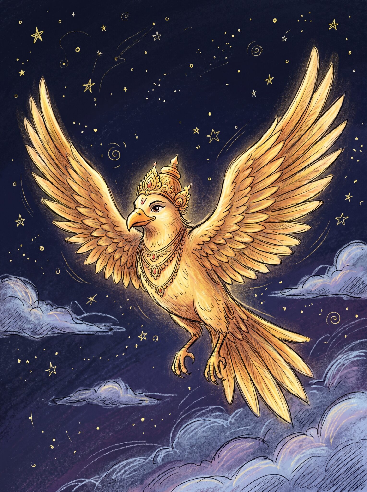 Burung Garuda dan Bintang yang Jatuh